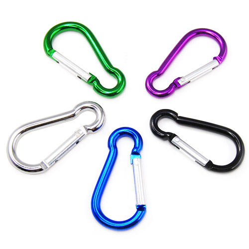 5 x Carabiner Clip Snap Hook Small Keyring for Camping Sports Karabiner ...