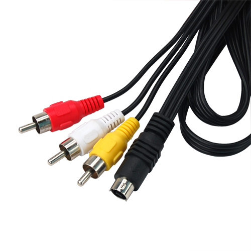 7 Pin S Video to 3 RCA TV Male Cable Lead For Laptop PC Audio Computer ...