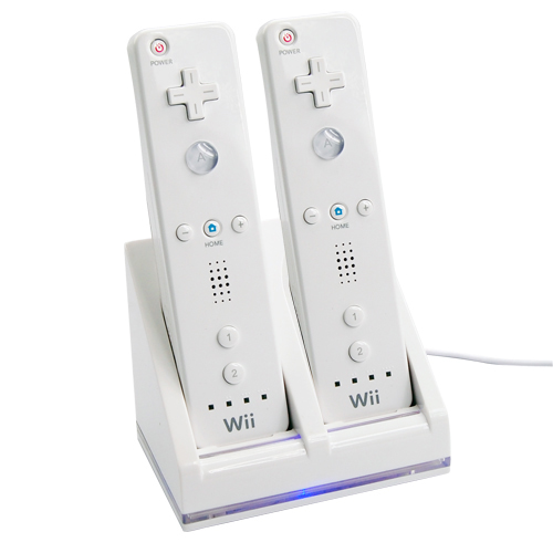 Dual Controller Charger for Nintendo Wii Remote Control Twin Battery ...